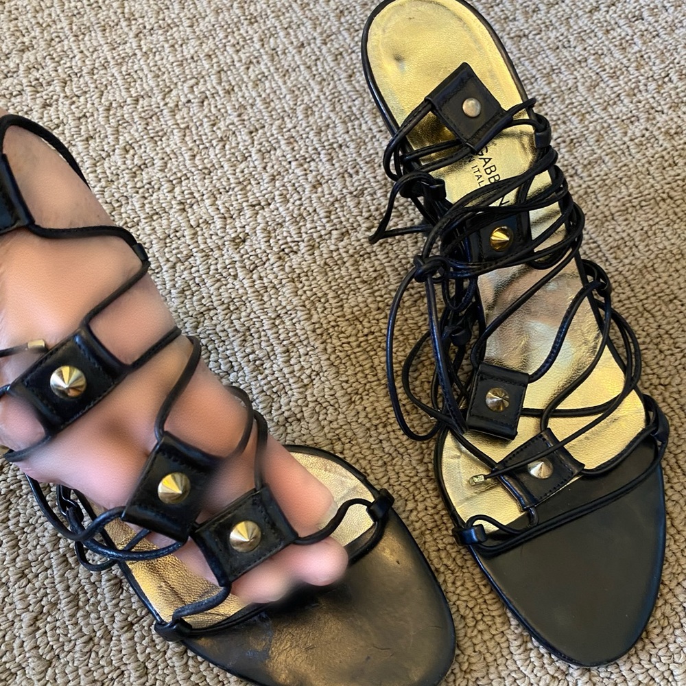 Dolce and Gabbana lace up gladiator style strappy high heels